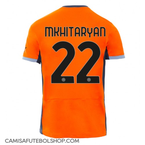 Camisa de time de futebol Inter Milan Henrikh Mkhitaryan #22 Replicas 3º Equipamento 2023-24 Manga Curta